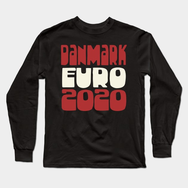 Danmark / Euro 2020 FanArt Long Sleeve T-Shirt by DankFutura